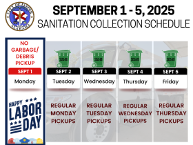 Labor Day Sanitation Schedule