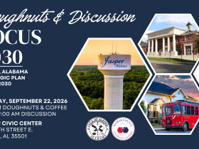 Doughnuts & Discussion: Focus 2030 graphic
