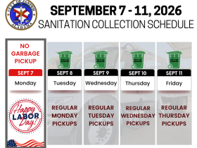 Labor Day 26 Sanitation Schedule