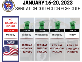 MLK week 2023 sanitation pickup schedule