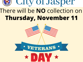 No garbage/debris collection for Veterans Day