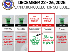 christmas week schedule calendar