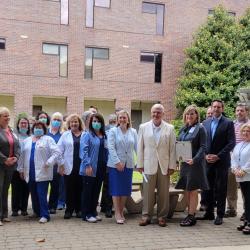 Mayor and Walker Baptist admin and staff