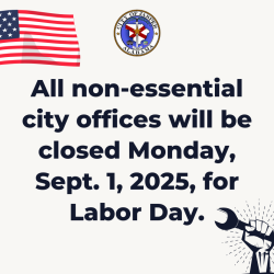 non-essential city offices closed on Labor Day