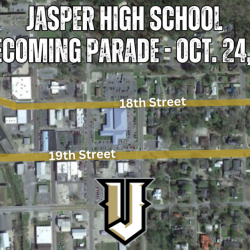JHS homecoming parade route map