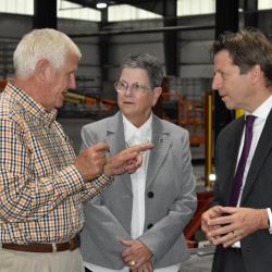 Left to Right: Mayor O'Mary, Linda Lewis, Dr. Hardy Boeckle