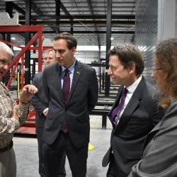 Left to Right: Mayor O'Mary, Matthias Hoffman, Dr. Hardy Boeckle, Melanie Moltman