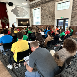 Youth Leadership Walker County students in council chambers listening to presentation