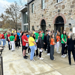 Youth Leadership Walker County students tour outside city hall 