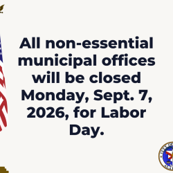 All non-essential municipal offices closed September 7 for Labor Day graphic