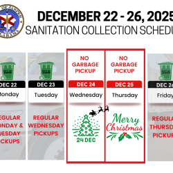 christmas week schedule calendar