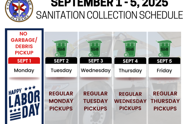 Labor Day Sanitation Schedule