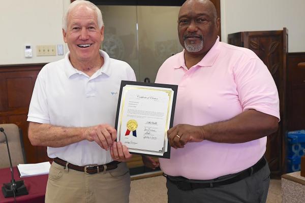 Mayor Cowen and Willie Moore III