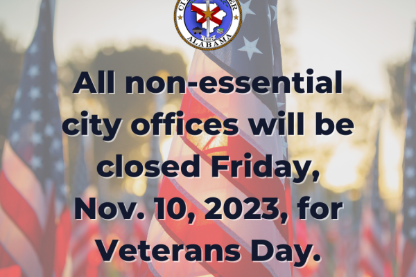 Veterans Day closed Friday