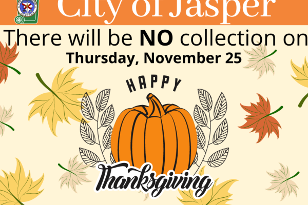 No garbage/debris collection for Thanksgiving Day