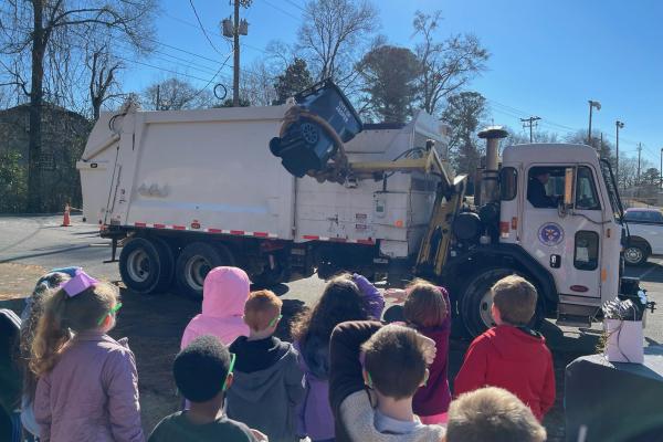 memorial park community day - sanitation truck
