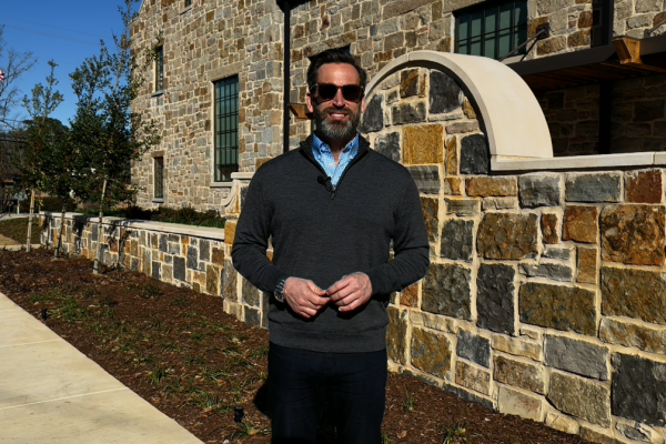Mayor Gates in front of City Hall