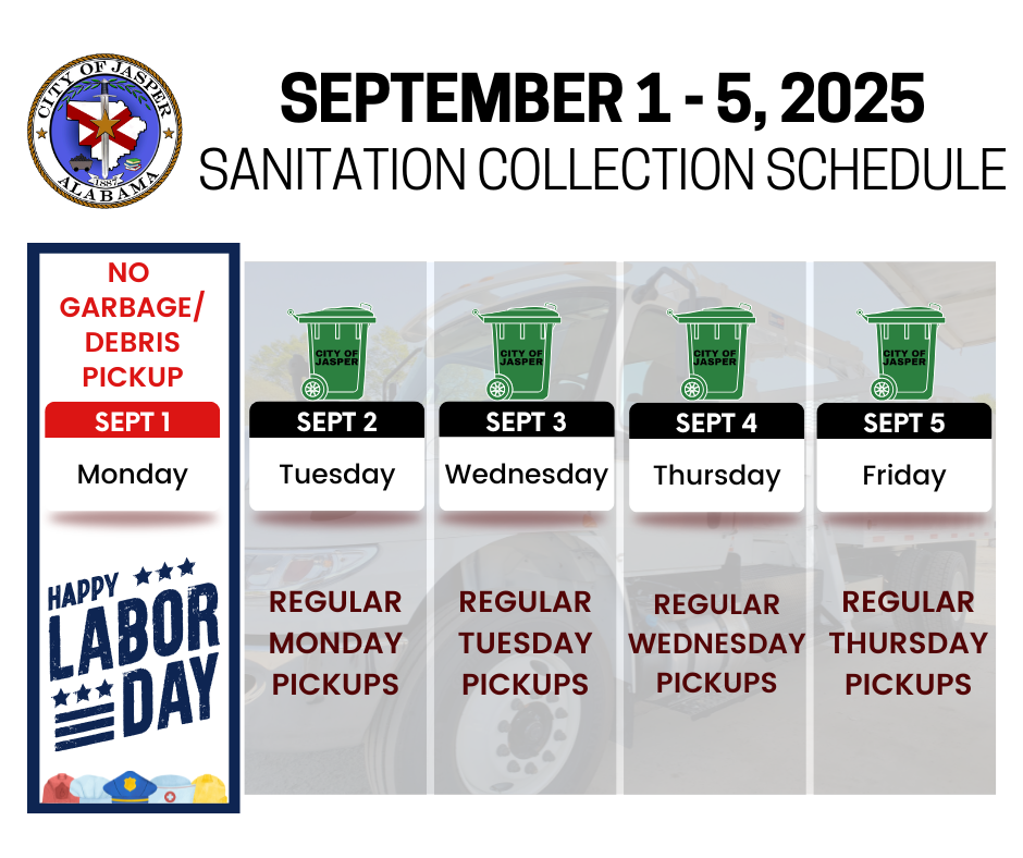 Labor Day Sanitation Schedule
