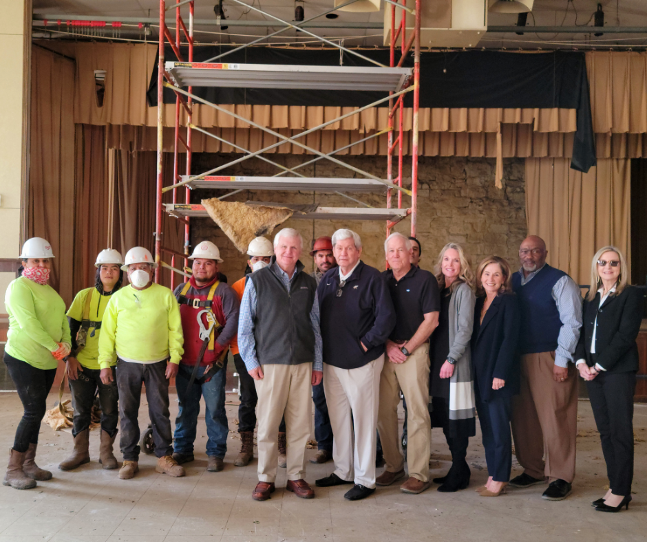 Sherer Auditorium renovation begins group picture