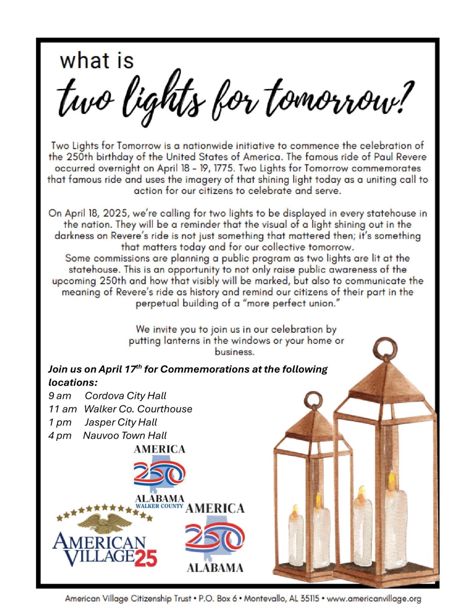 Two Lights for Tomorrow