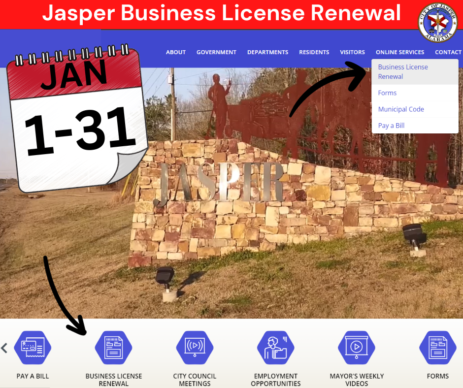Business License Renewal City of Jasper, AL
