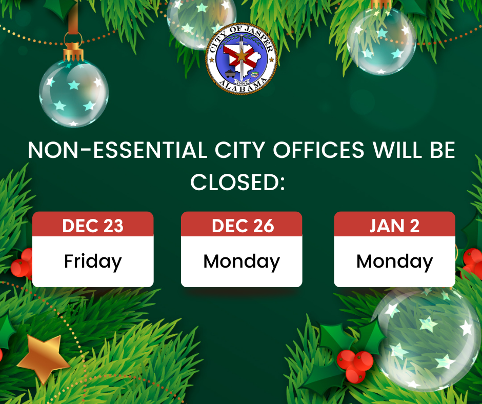 Closings City of Jasper, AL