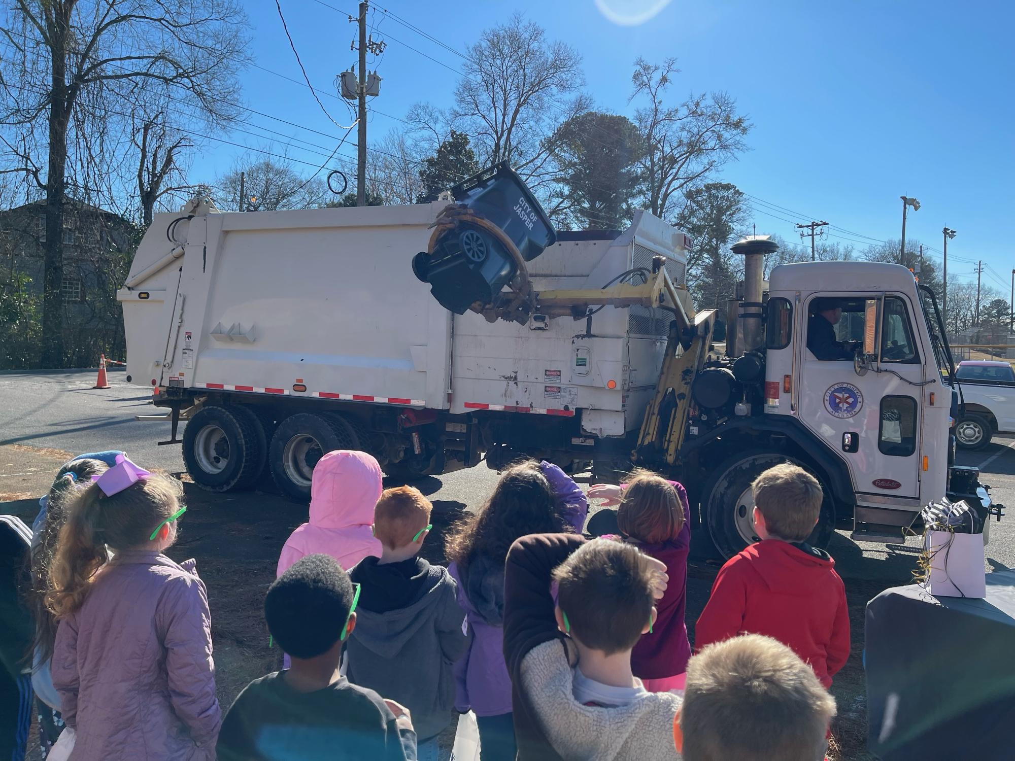 memorial park community day - sanitation truck