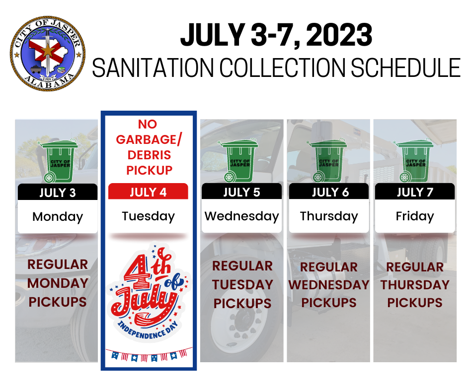 July 4 2023 garbage pickup schedule