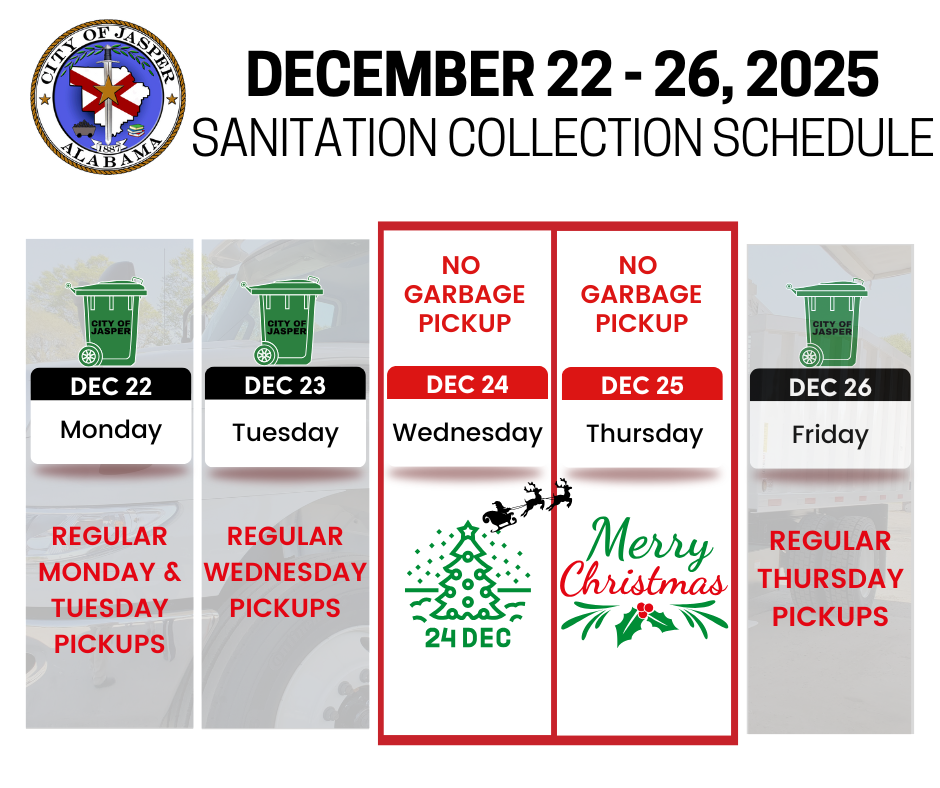 christmas week schedule calendar