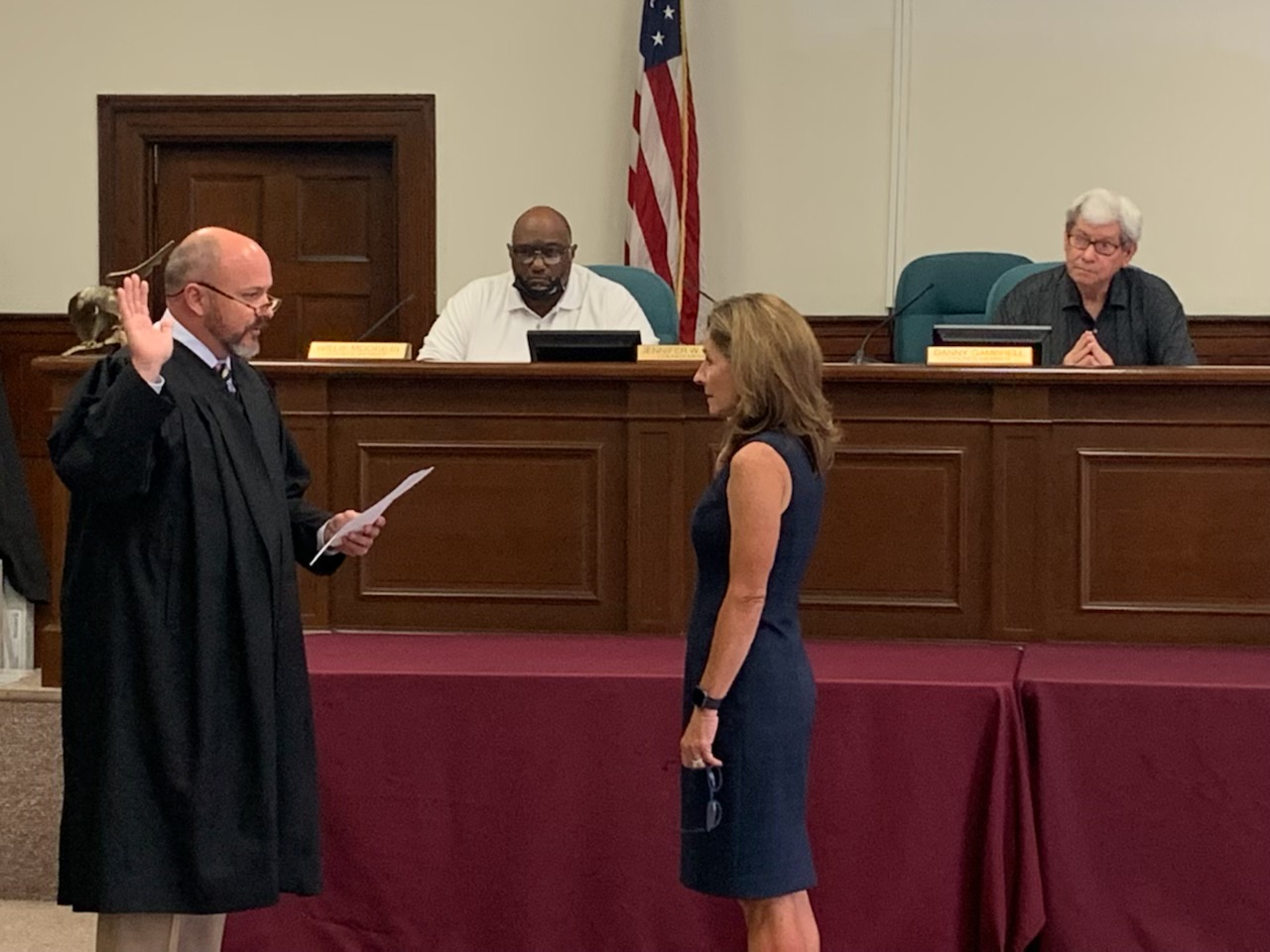 Jenny Brown Short sworn in by Judge Brakefield