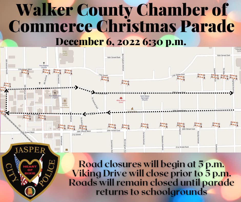 2022 christmas parade road closures