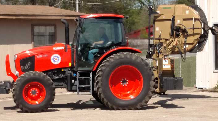 Kabota M6-131 Tractor with Boom Cutting Deck